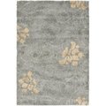 Safavieh 5 ft. 3 in. x 7 ft. 6 in. Medium Rectangle Grey and Beige Florida Shag Rug SG464-8013-5